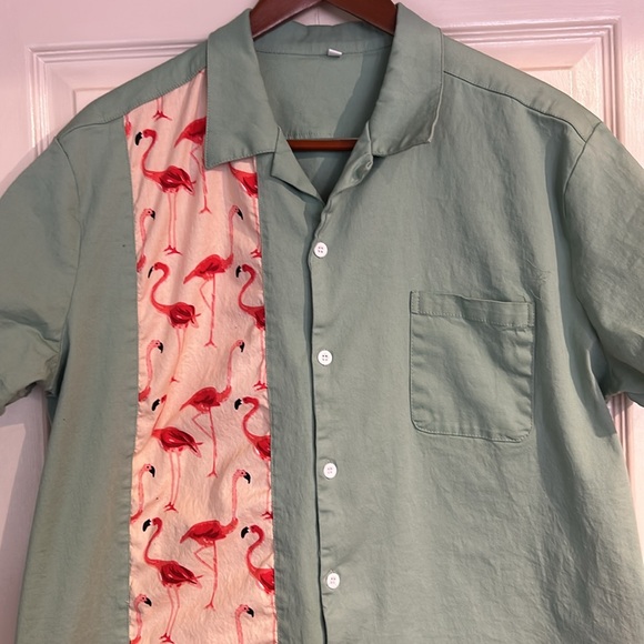 Flamingo Cuban Style Shirt - Picture 2 of 6